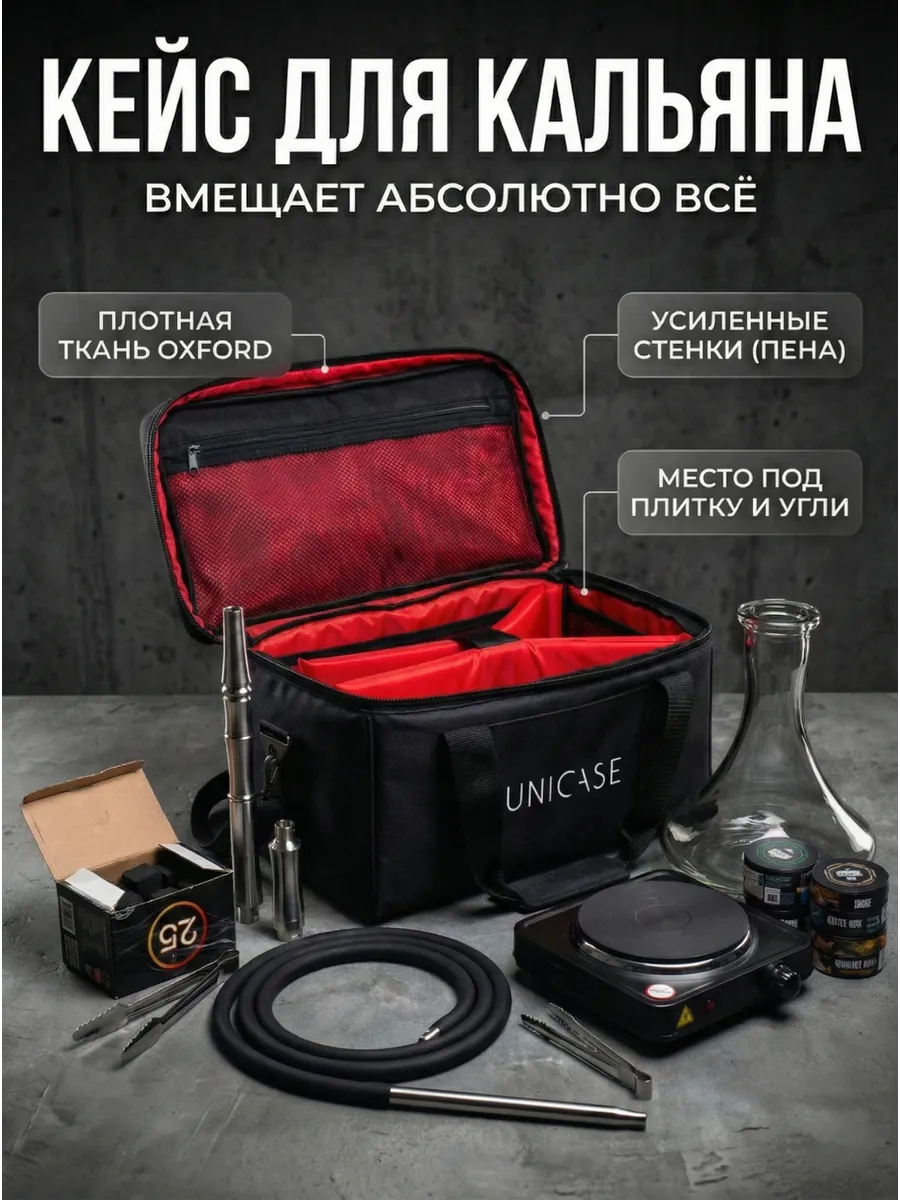 Сумка для кальяна Universal Case Mini — логотип unicase